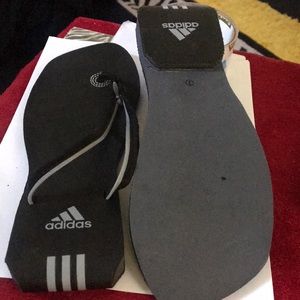 Adidas zipper flip flops